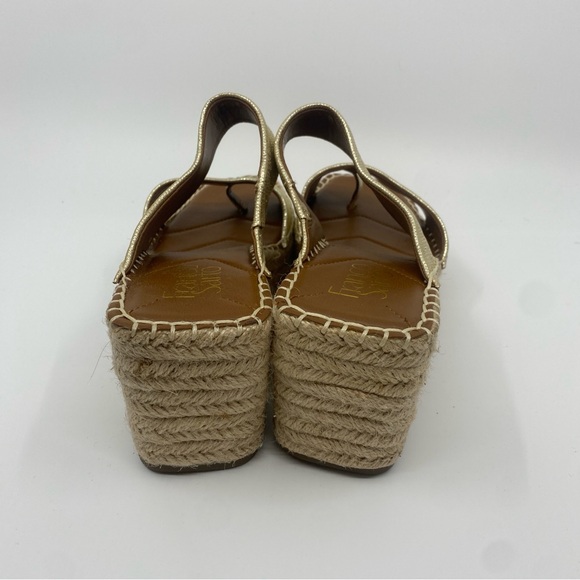 New Franco Sarto gold espadrille platform sandals 7.5 - Picture 5 of 10